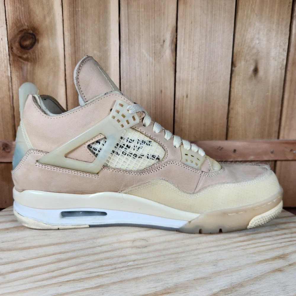 Nike Air Jordan 4 x Off-White‎ Sail CV9388-100 Women's 12.5 / Men's 11 Authentic